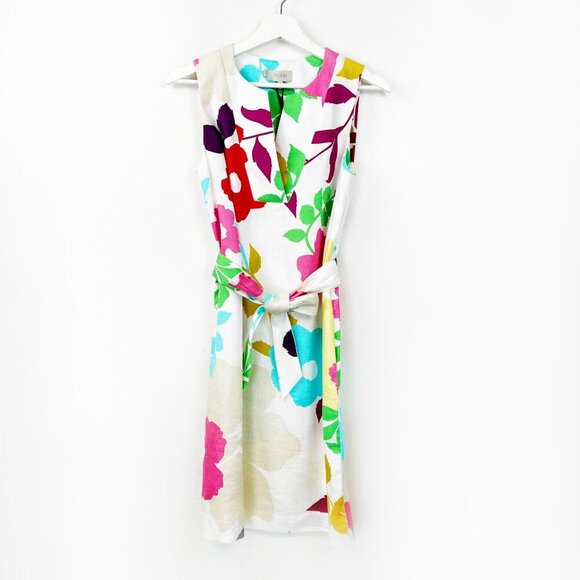 NWT Hobbs Daria Floral Linen Dress SIze US 4 - Picture 3 of 12